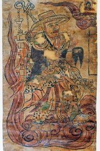 Monje peregrino, miniatura, Dunhuang, civilización china, siglo IX