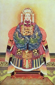 Retrato de Tzu Hsi, la emperatriz viuda