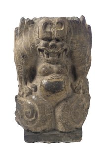 Demonio guardián en cuclillas, provincia de Hebei, Período de División, 550-577