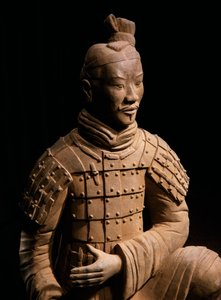 Guerrero del Ejército de Terracota, Mausoleo del Emperador Qin Shi Huang, siglo III a.C. de Chinese School