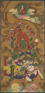 El guardián budista Mahabala, de un conjunto ritual budista de tierra y agua de Chinese School