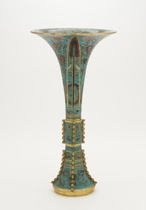 Jarrón en forma de gu arcaico, 1662-1722 de Chinese School