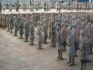 Museo de Xian, guerreros de terracota de la tumba del Emperador Shi Huangdi de Chinese School