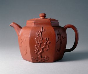 Tetera hexagonal Yixing, china, finales del siglo XVII