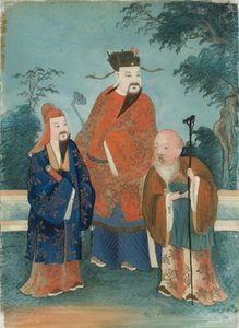 Tres figuras masculinas de Chinese School Chinese School