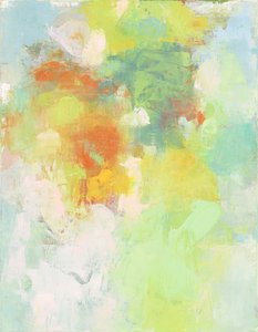 Composición abstracta, serie Orgánica/Jardín I, 2022 (óleo sobre lienzo de lino)
