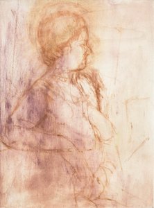 Estudio de pintura al natural, Tanya (óleo sobre lienzo de lino)