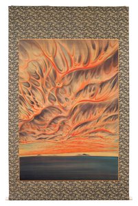 Puesta de sol del valle de Sacramento de Chiura Obata
