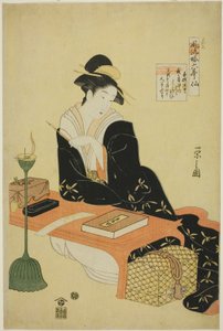 Una elegante parodia de los Seis Inmortales Poéticos (Furyu yatsushi rokkasen): El sacerdote Kisen de Chobunsai Eishi