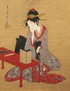 Dreamy Oiran (prostituta de alto rango) de Chobunsai Eishi
