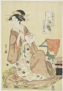 Hinazuru de la Casa Cho_jiya, c. 1794-1795 de Chobunsai Eishi