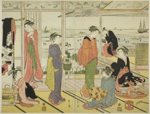 En una casa de placer en Shinagawa