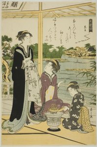 Kuronushi, de la serie "Seis poetas inmortales (Rokkasen)" de Chobunsai Eishi
