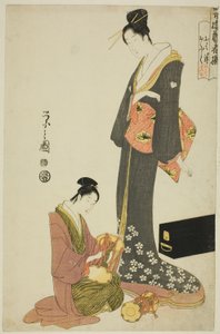 Ohana y Ofuku, de la serie "Una selección de artistas del barrio del placer (Seiro geisha sen)" de Chobunsai Eishi