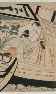 Fiesta en el barco de placer Kawaichimaru de Chobunsai Eishi