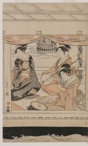 Fiesta en el barco de placer Kawaichimaru de Chobunsai Eishi