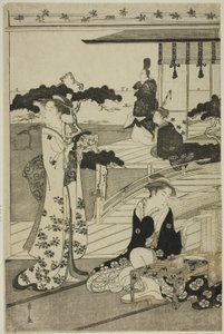 Suma, de la serie "Una Parodia de Moda del Cuento de Genji (Furyu yatsushi Genji)" de Chobunsai Eishi