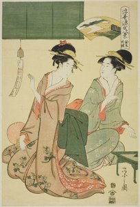 Ukiyo Genji hakkei : Suzumushi no bansho de Chobunsai Eishi