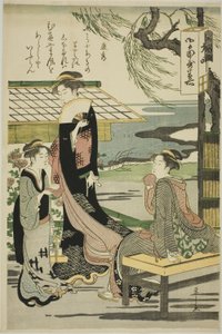 Yasuhide, de la serie "Seis Poetas Inmortales (Rokkasen)" de Chobunsai Eishi