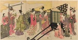 Parodia del capítulo Yugao del Cuento de Genji de Chokosai Eisho