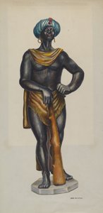 Figura publicitaria de esclavo de Chris Makrenos