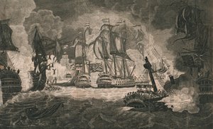 Vista del enfrentamiento y memorable victoria... el 1 de junio de 1794 de Christall