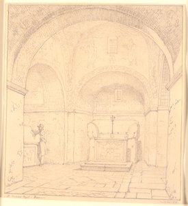 Tumba de Gala Placidia en la Capilla de San Nazareo en Rávena de Christen Købke