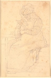 La madre del artista leyendo de Christen Købke