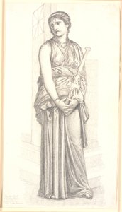 Medea con la Espada en la Mano, Figura Completa de Christen Købke