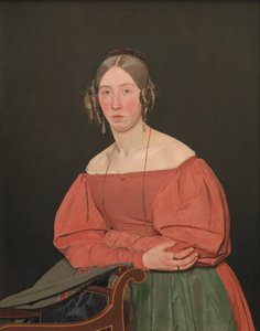Retrato de la hermana del artista, Cecilie Margrethe Petersen, de soltera Købke de Christen Købke