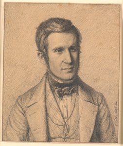 Retrato del hermano de la esposa del artista Christen Christensen Købke (1817-1846) de Christen Købke