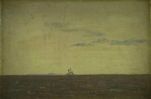 Paisaje Marino. Cielo al Atardecer de Christen Købke