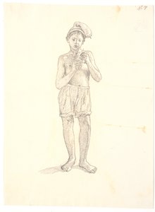 Niño italiano de pie