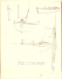 Estudios de un barco de Christen Købke
