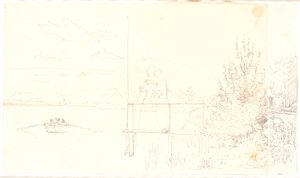 Vista desde Dosseringen en Sortedamssøen hacia Nørrebro