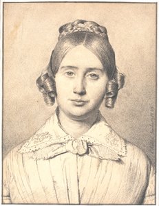 Retrato de la esposa del artista, Susanne Cecilie de soltera Købke de Christen Købke