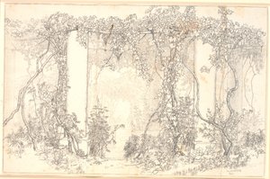 Estudio de una pérgola en Capri de Christen Købke