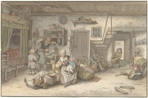 Interior con familia campesina de Christiaan Josi