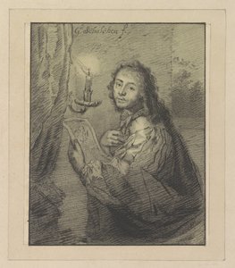 Retrato de Godfrey Schalcken a la luz de las velas de Christiaan Josi