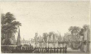Vista al río con veleros de Christiaan Josi