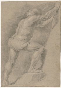 Estudio de un hombre desnudo con la pierna levantada de Christiaen Gillisz. van Couwenberg (attributed to)