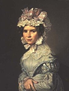 Retrato de una dama con vestido azul
