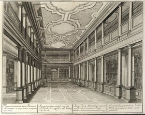 Biblioteca de: El edificio de la Academia Imperial de Ciencias, 1741 de Christian Albrecht Wortmann