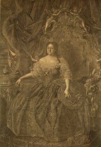 Retrato de la Emperatriz Anna Ioannovna 1693-1740, 1740s de Christian Albrecht Wortmann