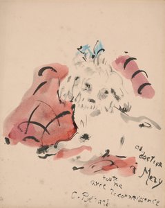 Petit chien (recto) (pastel al óleo, acuarela y pincel y tinta sobre papel) de Christian Bérard