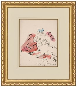 Petit chien (recto) (pastel al óleo, acuarela y pincel y tinta sobre papel) de Christian Bérard