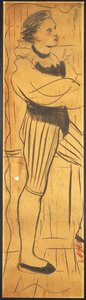 Tríptico (dibujo de una escena de amantes) (lápiz sobre papel) (véase también 742029-30) de Christian Bérard