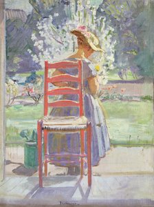 En la terraza (óleo sobre lienzo) de Christian Carl Forup