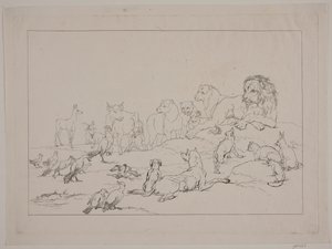 Montaje de animales. Ilustración para "Reinike Fuchs"