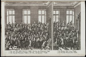 Un banquete. Festival en honor al Emperador Carlos VI, 1712 de Christian Engelbrecht